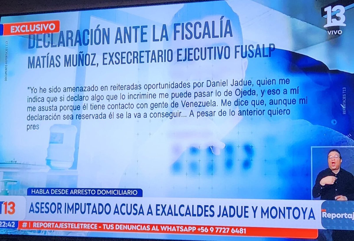 Como es eso de que Daniel Jadue estaba amenazando a un ex asesor que si declaraba algo que lo incriminara, iba a terminar como Roland Ojeda? 💀