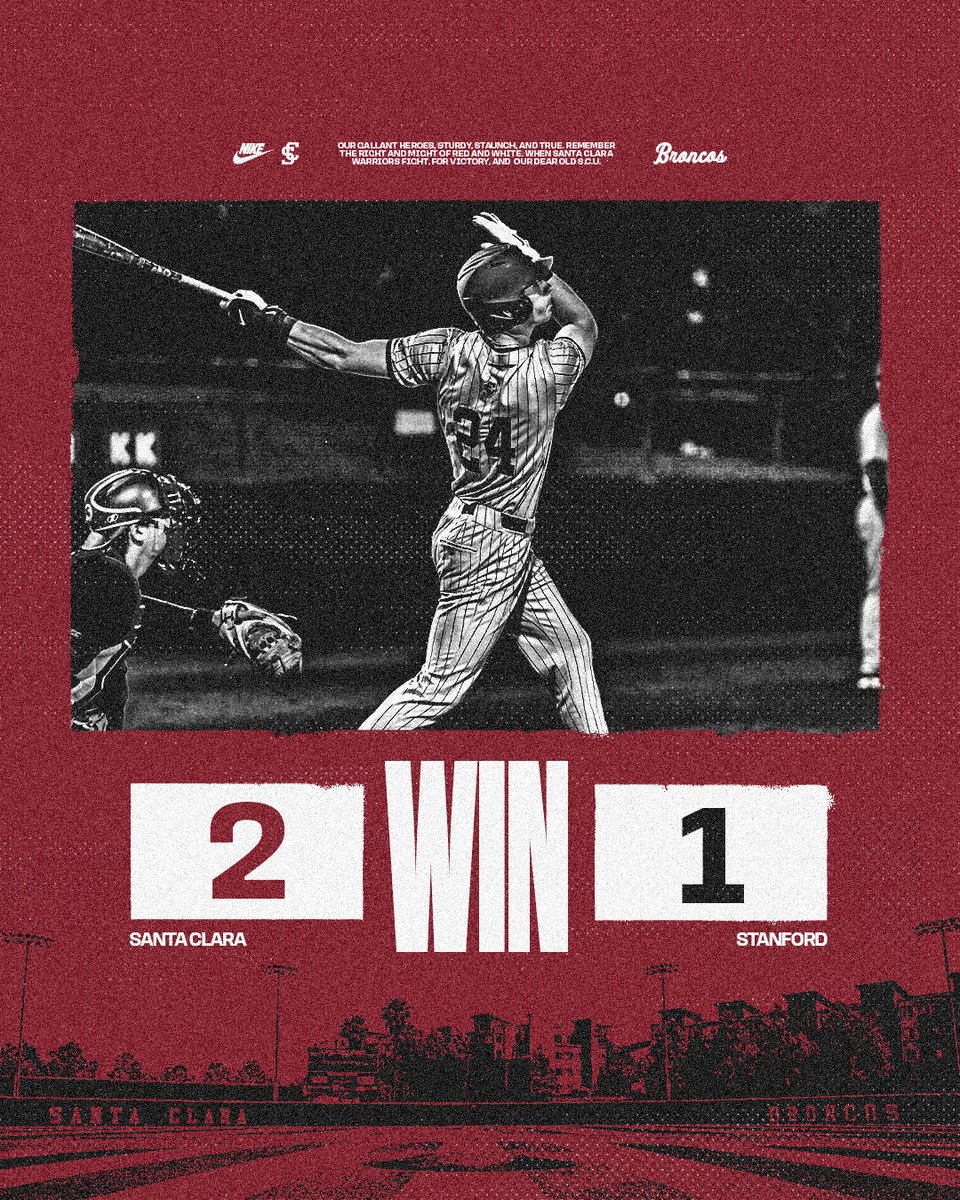 SCU_Baseball's tweet photo. Got it 𝐃𝐎𝐍𝐄 at Stanford

#StampedeTogether | #BroncoBoys https://t.co/2KqqQBtUSx