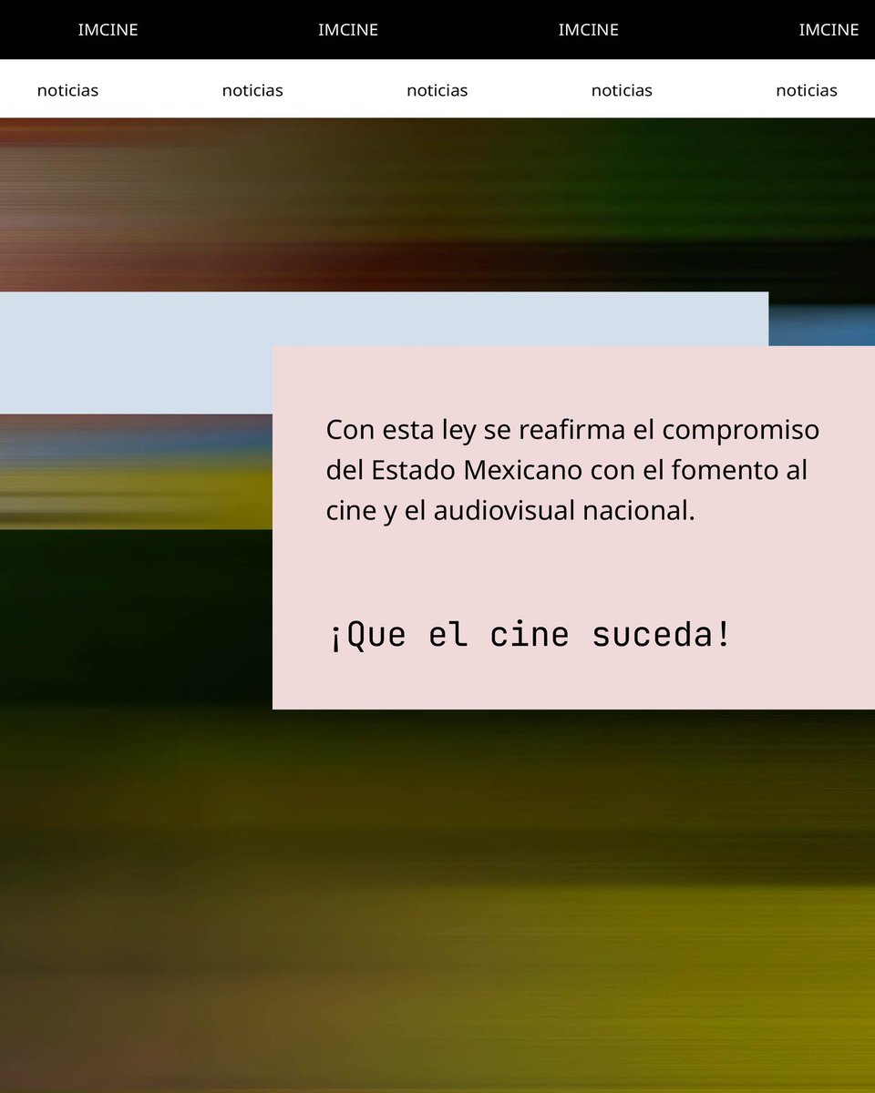 🎬 ¡Es un día histórico para nuestro cine!

México cuenta con una nueva Ley Federal de Cine y Audiovisual, aprobada hoy 15 de abril de 2026 en el Senado.

¡Que el cine suceda! 🎥