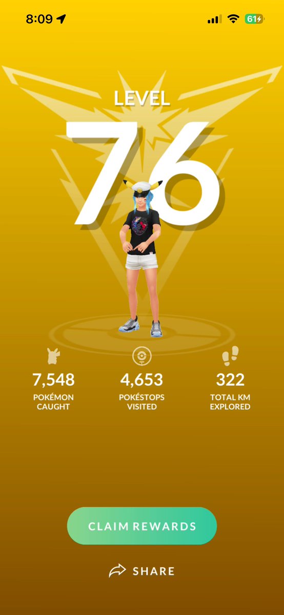 itsmarjofficial's tweet image. Leveled up today ❤️

#PokemonGo #Pokemongoapp #Level76 #levelup #level80