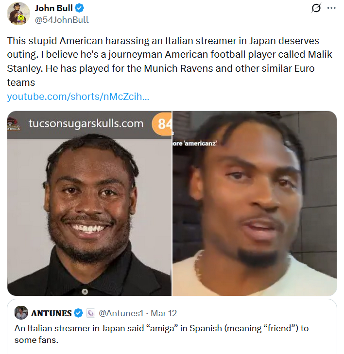 54JohnBull's tweet photo. This blew up last month about the journeyman American Football player Malik Stanley - here's what happened next.
Munich Ravens have remarkably not dropped him from the team, and it's now just one month to the first match of the season against Raiders Tirol.
Good luck 'Amiga'. https://t.co/MX8cErXnla