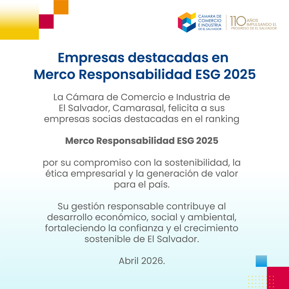 Cámara de Comercio e Industria de El Salvador 🇸🇻 tweet media