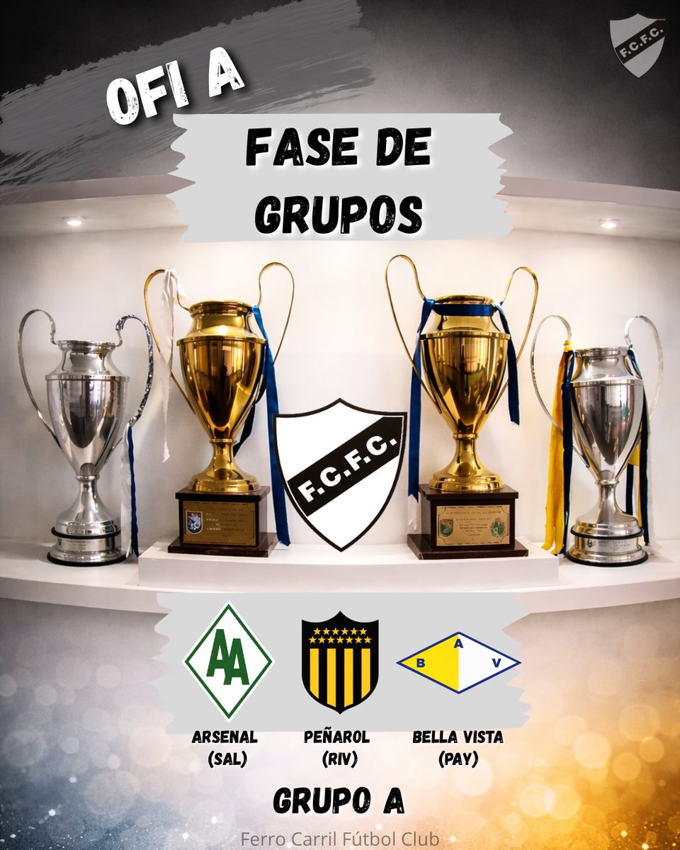 _FerroCarrilFC's tweet photo. Rivales confirmados 🔥⚽️

Así queda nuestro grupo en la Copa A de OFI. Nos preparamos para dar pelea y defender con orgullo estos colores 🖤🤍

¡Vamos la franja! 💪🚂 https://t.co/LjgTS7FRJY