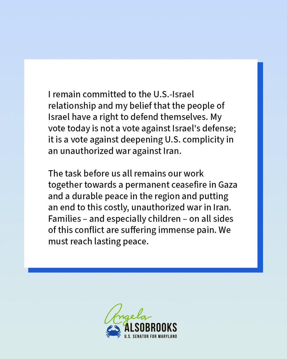 Senator Angela Alsobrooks tweet media