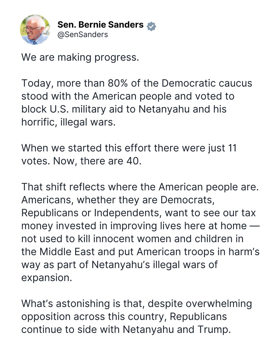 Sen. Bernie Sanders tweet media