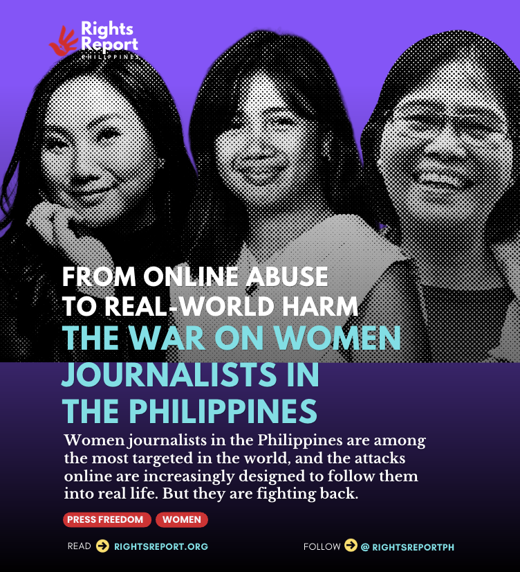 carloshconde's tweet photo. From Online Abuse to Real-World Harm: The War on Women Journalists in the Philippines

Women journalists in PH are among the most targeted worldwide and the attacks online are increasingly designed to follow them into real life. But they are fighting back.
https://t.co/ZzTQ0DNaNE https://t.co/xaq7JaMWvT