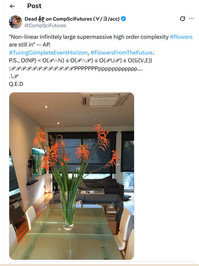 CompSciFutures's tweet image. OK this will bust your noodle. If we make sure our AI is expressible in linear algebra using dense matrices, then that should ensure we never exceed a level of nonlinearity that might cause an accidental #TuringCompleteEventHorizon event to occur and the #AI has now escaped. BUT: