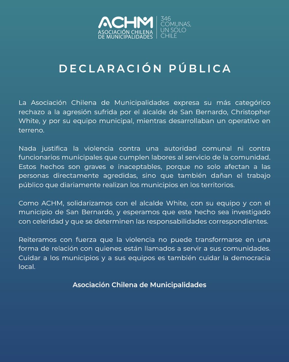 ACHM Asociación Chilena de Municipalidades tweet media