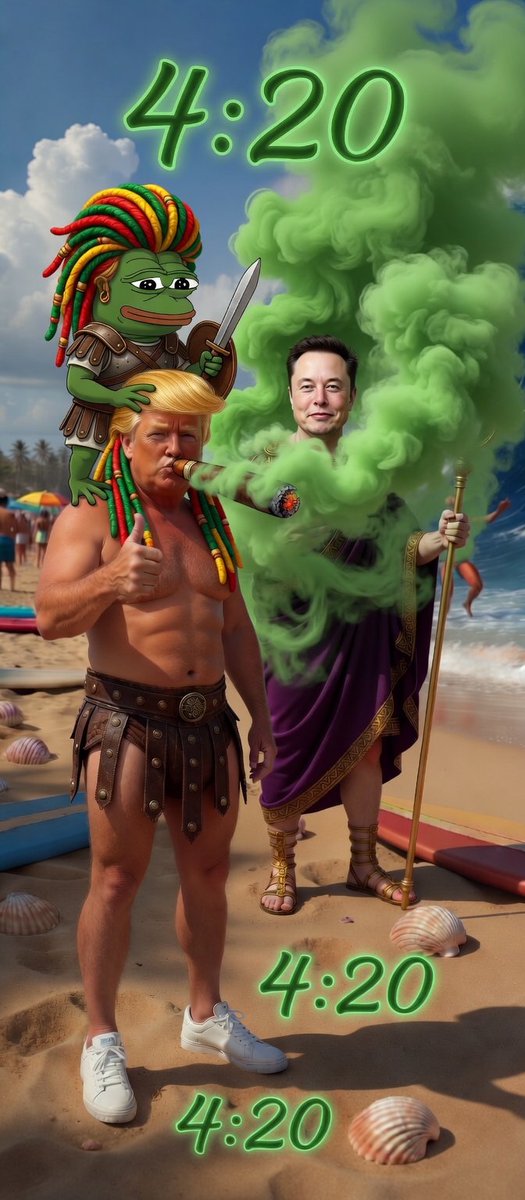 « I'm not addicted to cannabis, it's this plant that's addicted to me. »
#420 4:20 sooon 🚀🚀🚀
Kekius Maximus 🤣⚔️