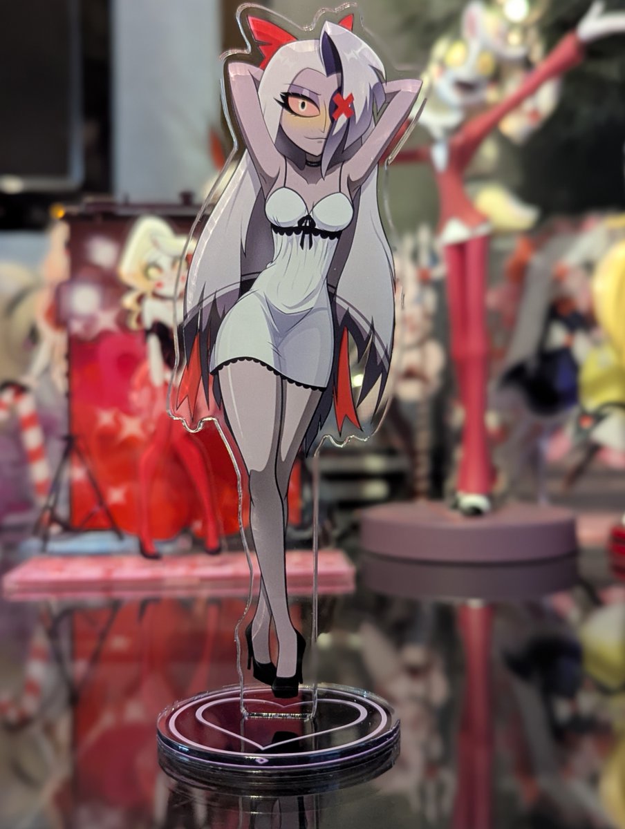 _Intrepidation's tweet image. My girls arrived! So happy with how #Charlie and #Vaggi turned out. I wanted to see what my own products look like in person, and @ACGGoods didn't disappoint! Want one? Available at my store! Each sold separately

acggoods.com/store/intrepid…

#HazbinHotel #CharlieMorningstar #Chaggie