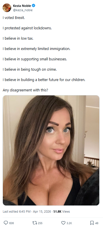 Larry_Mogridge's tweet photo. @BoveFromAbove @kezia_noble 🔴
My word, this OnlyFans account has something for everyone - tits AND bollocks.....
. #ReformCandidate #YesSeriously https://t.co/ykMJrxZVCF