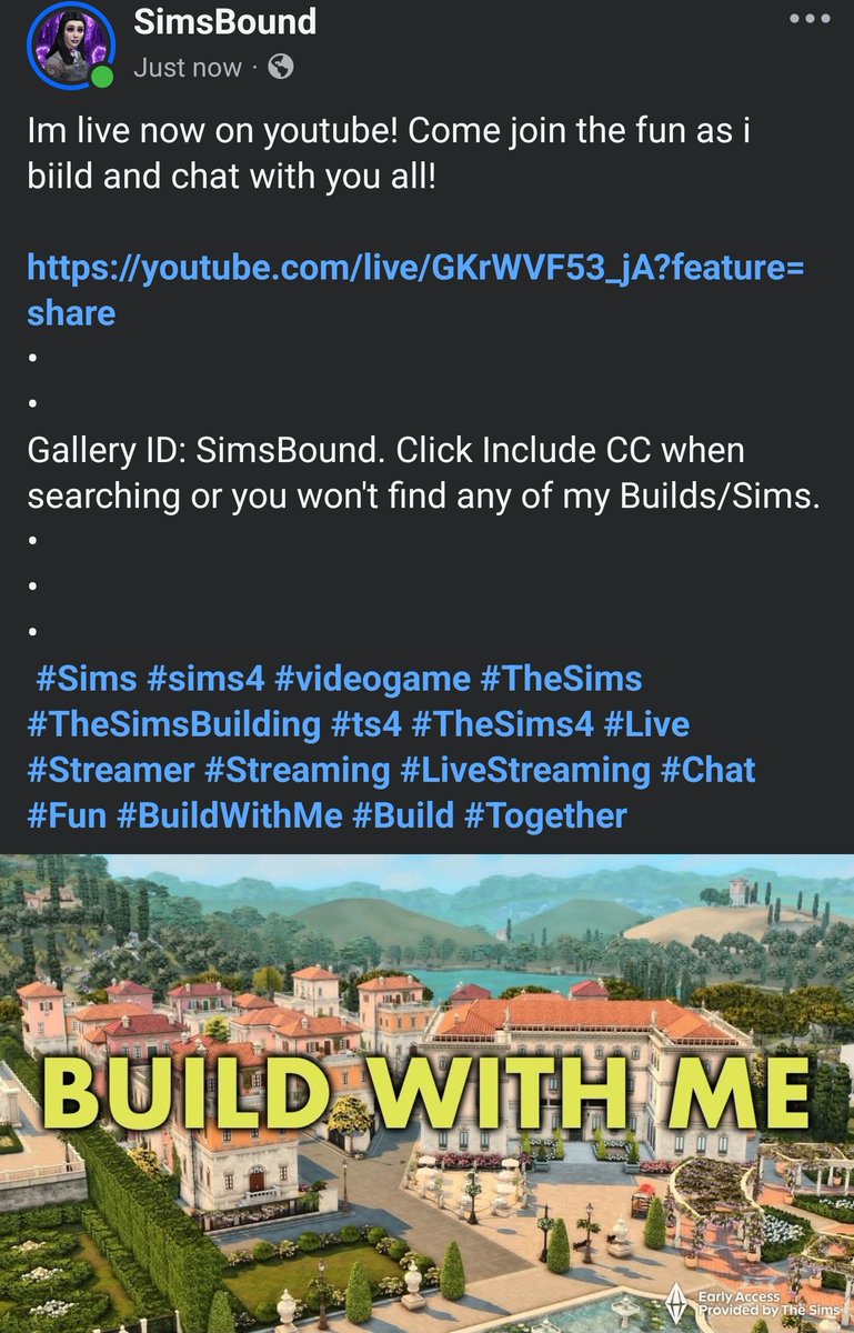 SimsBound's tweet photo. Come join the fun as i biild and chat with you all! 
•
Gallery ID: SimsBound
•
#Sims #sims4 #videogame #TheSims #TheSims4 #TheSimsBuilding #ts4 https://t.co/hWi1KhlIuE
