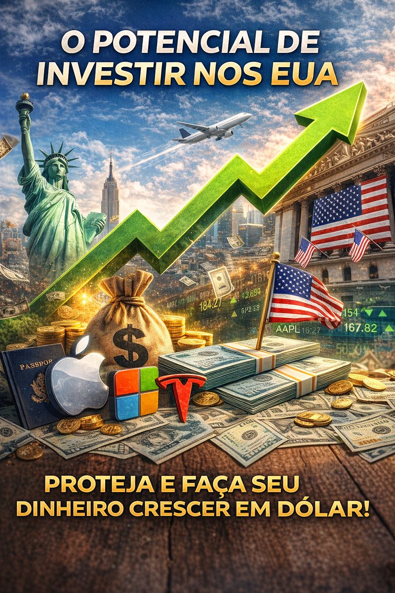 MarcosGGomes's tweet photo. Investir nos EUA é como comprar pedacinhos de gigantes como Apple, Amazon e Microsoft. Você diversifica em dólar e participa do maior mercado do mundo. 🌎💵 https://t.co/pKGcULsOso