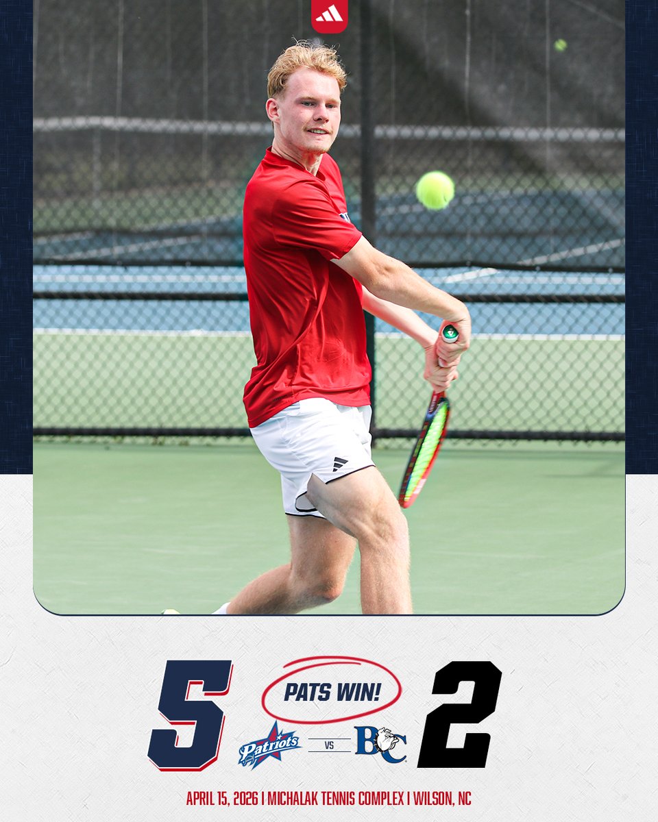 FMUSports's tweet image. ✅ 𝐑𝐎𝐀𝐃 𝐖𝐈𝐍!

The Patriots win five of six singles matches on Wednesday afternoon to claim a 5-2 divisional win! 

Freshman Viktor Virághalmi earned a No. 2 doubles victory and won at No. 3 singles.

#SwampEm #GoPatsGo