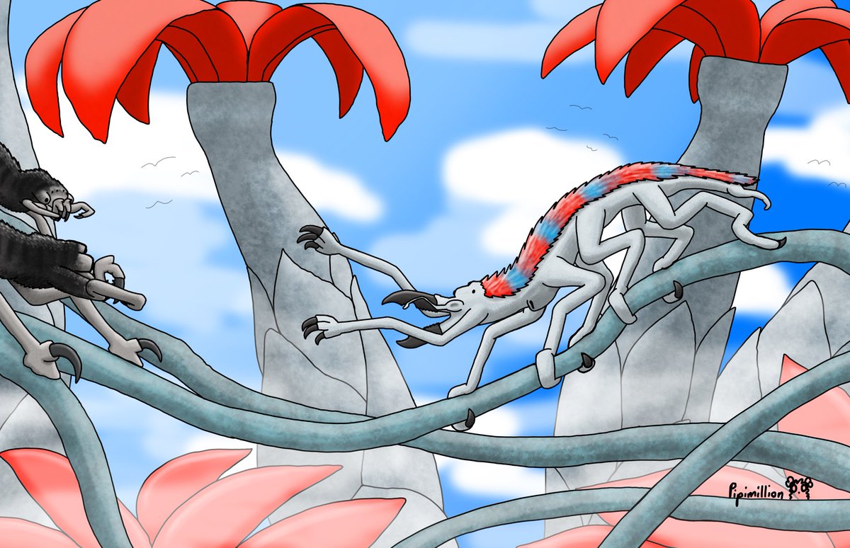 Pipimillion's tweet photo. Biblaridion’s alien anthropology has released a new video. Here’s some art pieces I made for the video.
Link to video: https://t.co/HNU9Y7zPJV
#speculativebiology #speculativeevolution #specbio #specevo #alienbiospheres #alienanthropology #biblaridion https://t.co/7NSle9PPwA