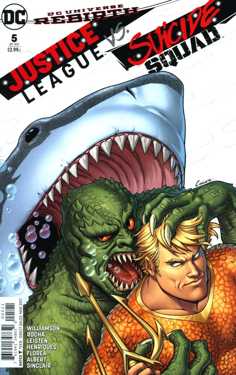 bbnetman's tweet image. Justice League vs Suicide Squad #5 Cover B Variant Amanda Conner Cover By DC Written by Joshua Williamson Art by Robson Rocha Release Date 1/18/2017 #Aquaman #KillerCroc #SuicideSquad  #Justiceleague