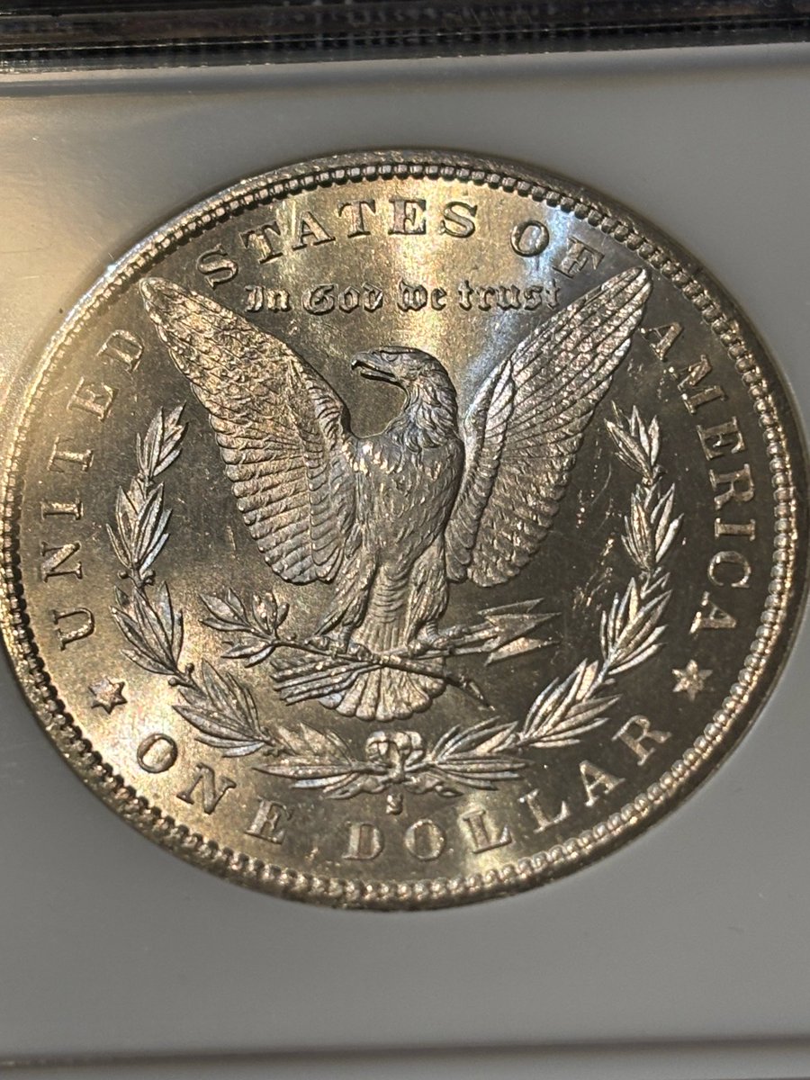 Millyardcoins's tweet photo. One of the most affordable Morgan $’s the 1881 San Francisco mint. Common to have a bright white appearance, frosty details, strong strike and beautiful original cartwheel luster.  MS 64 $125.00.  An excellent choice for a collection. https://t.co/Q0AG0H2Tdj