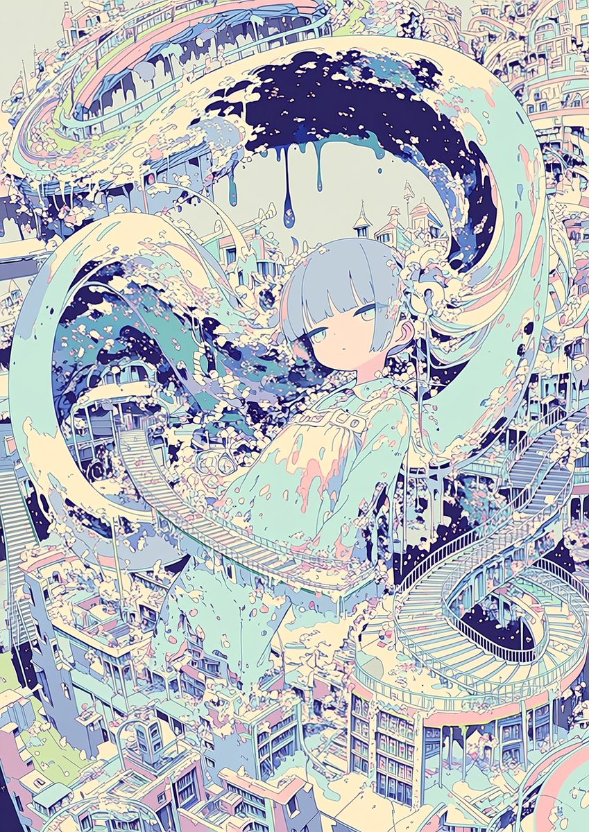 mugi_AI_Art's tweet photo. スプラッシュヘアウェーブ！ https://t.co/JjhfHqQTTe