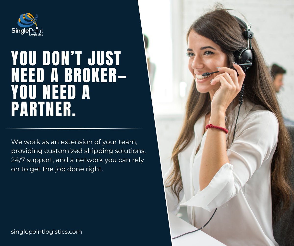 SinglePointLog's tweet image. Whether it’s a one-time shipment or ongoing freight needs, we’re here to keep your business moving forward—efficiently and consistently. Let’s build something that works long-term.

 #SinglePointLogistics #services #supplychain #logistics #truckingindustry #houston #texas