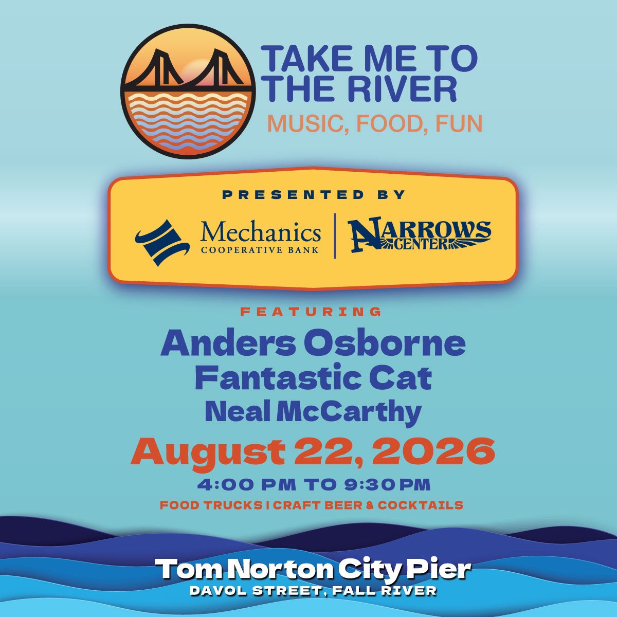 Anders_Osborne's tweet photo. Hey y’all excited to announce I’ll be playing Take Me To The River Festival on August 22 in Fall River, MA. 

Come be part of it. Tickets are free, just bring yourself. https://t.co/2L3BT8pkNu