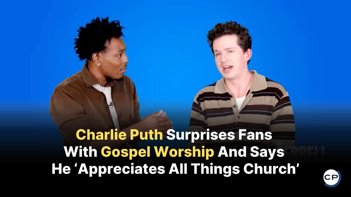 ChristianPost's tweet image. On “The Terrell Show,” Charlie Puth sings “The Center Of My Joy” and shares how church and gospel music shaped his sound.
#CharliePuth #GospelMusic #Church #ChristianNews #FaithAndCulture
🔗 dlvr.it/TS3cRF