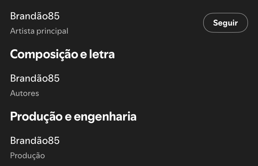 INTERPRETADO POR BRANDÃO85

ESCRITO POR BRANDÃO85

PRODUZIDO, MIXADO E MASTERIZADO POR BRANDÃO85

ISSO É TRAP VOL.2