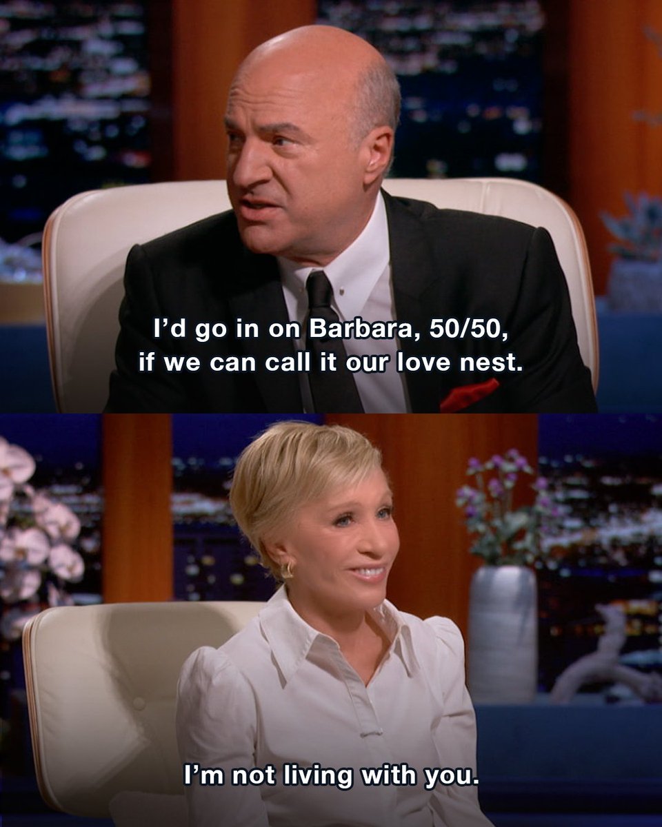 ABCSharkTank's tweet image. A love nest with Mr. Wonderful? Barb is out. 🙂‍↔️ #SharkTank