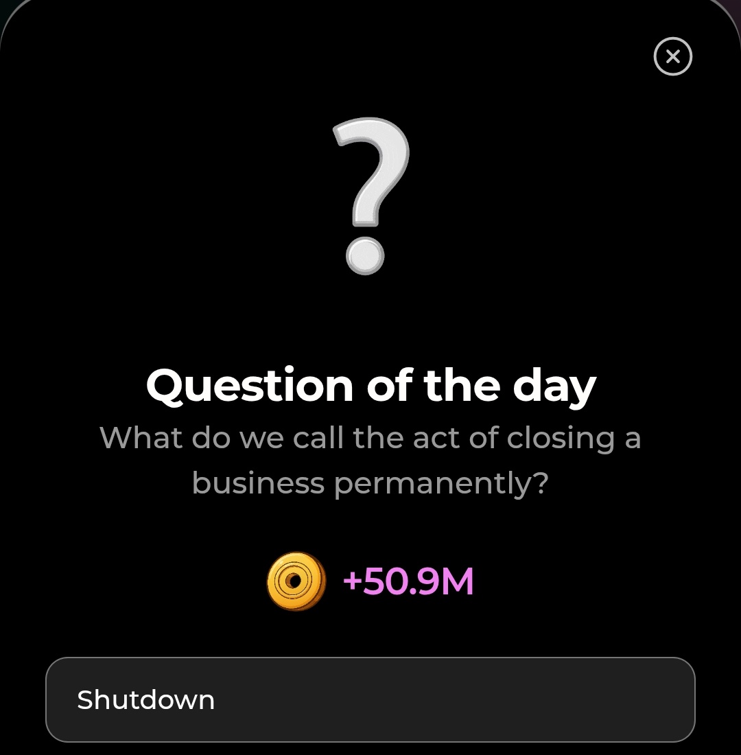 ⭐ (16 April 2026) ⭐

🔥 Syntax quiz answer :
✔️ A

🔥 Marina quiz answer:
✔️ A

🔥 Dropee quiz answer :
✔️ Shutdown