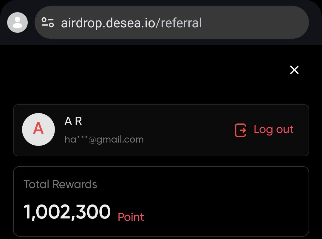 Finally reached 1M points on DEAPSEA campaign...

As for the official update TGE is still in Q2...

Join here 👇 
airdrop.desea.io/?ref=nRBuXo4xNr
