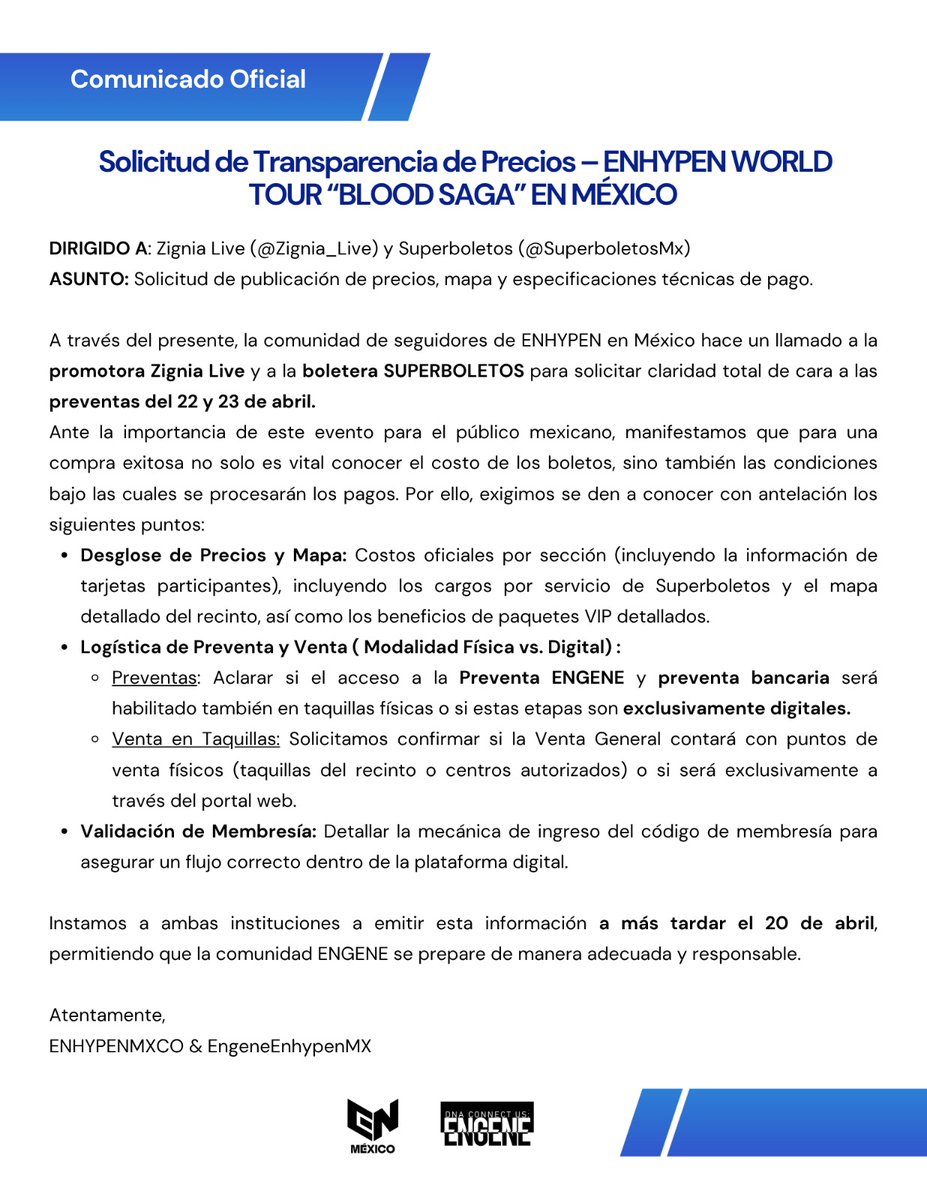 ENHYPEN MÉXICO tweet media