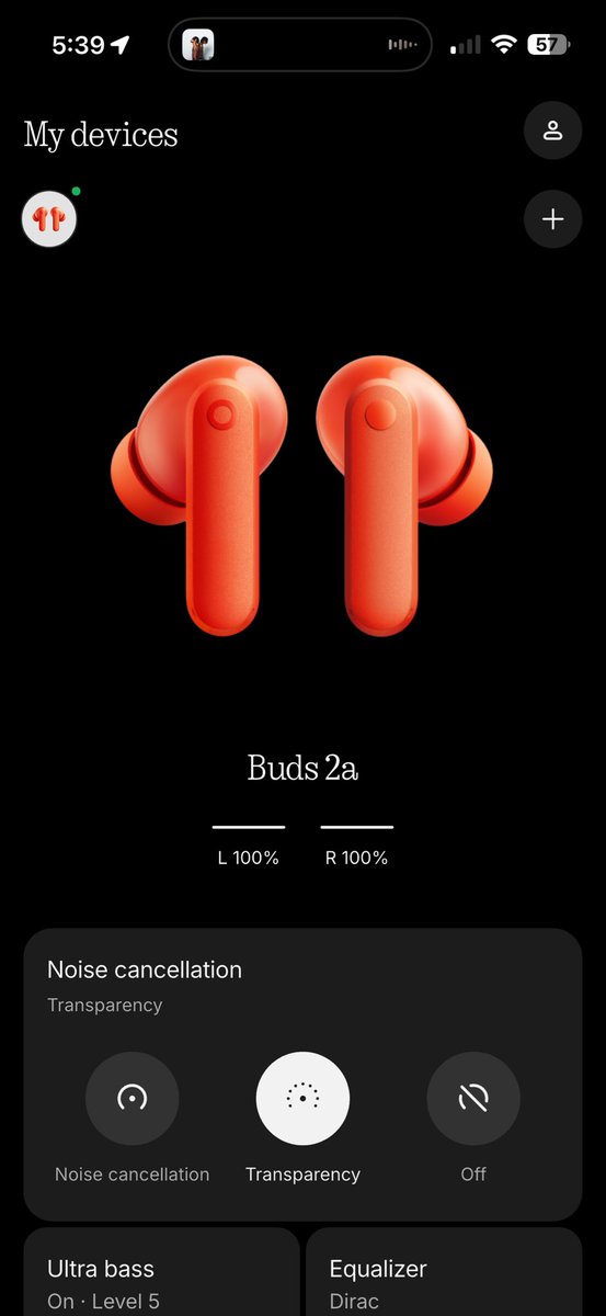 Geovannie's tweet photo. @nothing thank you I love them no more apple pods 🤫 #nothing https://t.co/DR09BgsPyF