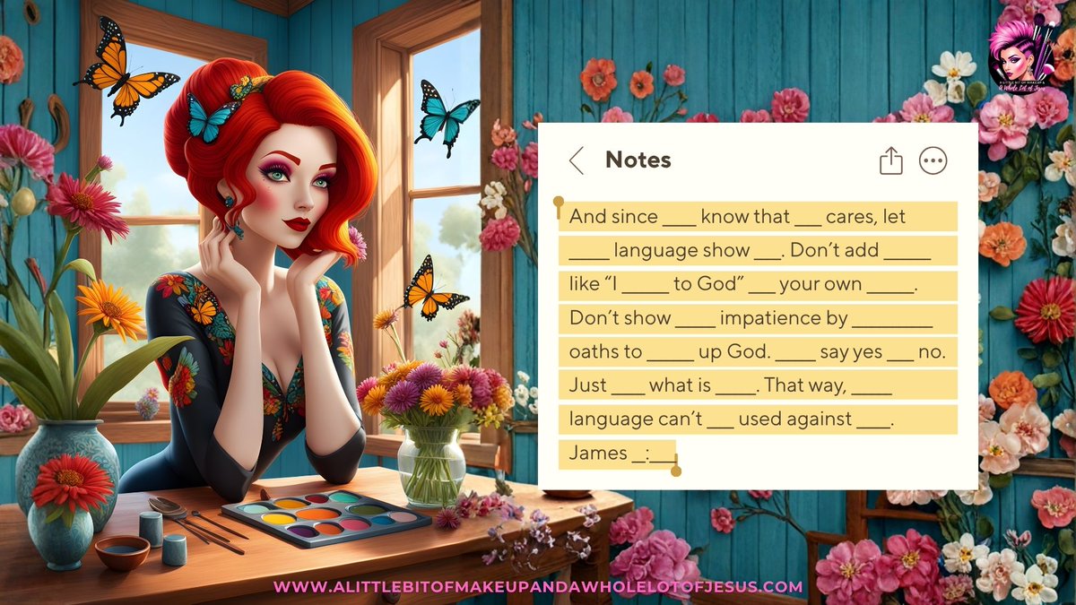 WendyMerritt's tweet photo. Memory check 💜

Can you fill in the blanks from James 5:12? 👀

No peeking 😉
Just say what is ______ ✨

#ScriptureMemory #James512 #BibleMemory #WomenOfFaith https://t.co/9c1R522g1X