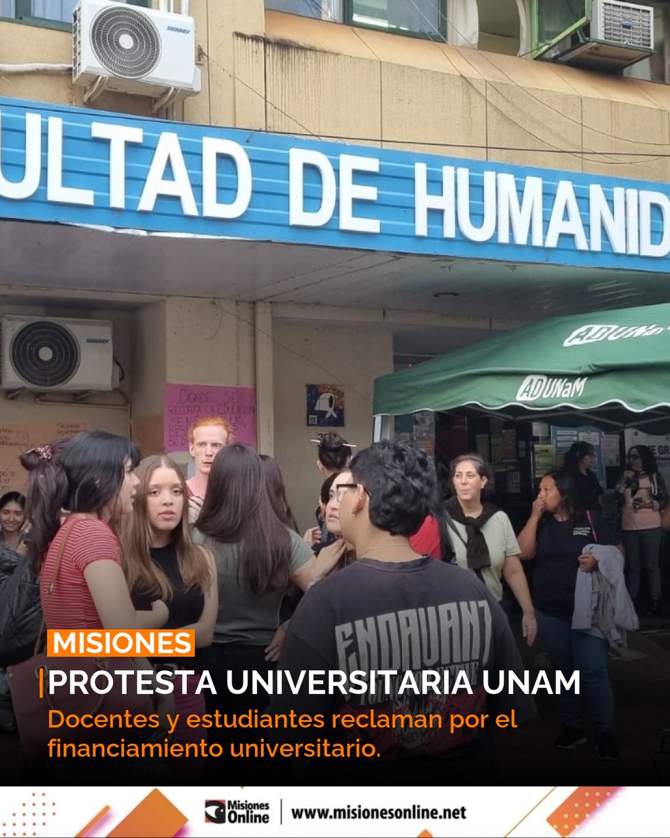 misionesonline's tweet image. "Cada vez es más difícil". ⚠️ Docentes y estudiantes de la UNaM protestaron en una jornada por el financiamiento universitario. Más info: misionesonline.net/2026/04/15/jor… 
#Universidad #Protesta #UNAM #EducacionPublica