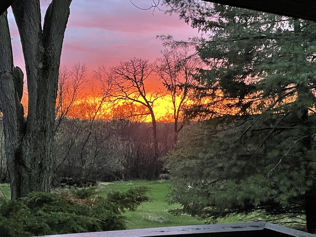 Spectacular sunset between the storms.