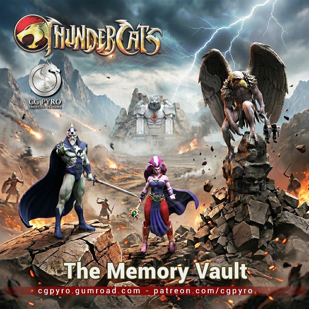 cg_pyro's tweet photo. Hi guys! April rewards 7 Premium Models
The Memory Vault of #Thundercats, #Silverhawks, #BatmanWhoLaughs, #BatmanDetective
Those are 7 models I'll be giving you as a reward for supporting me this month.
Check this at: https://t.co/LLs8baRtcq https://t.co/EwFYueXCqX