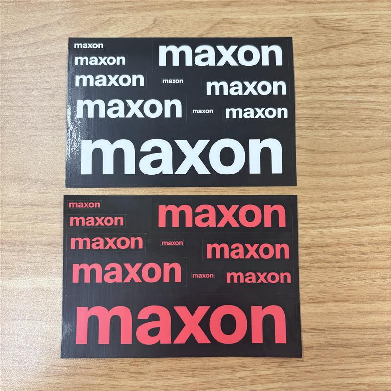 maxonJapan30's tweet photo. 黒地ロゴステッカーも作ってみました。 https://t.co/KWlhmLYWDJ