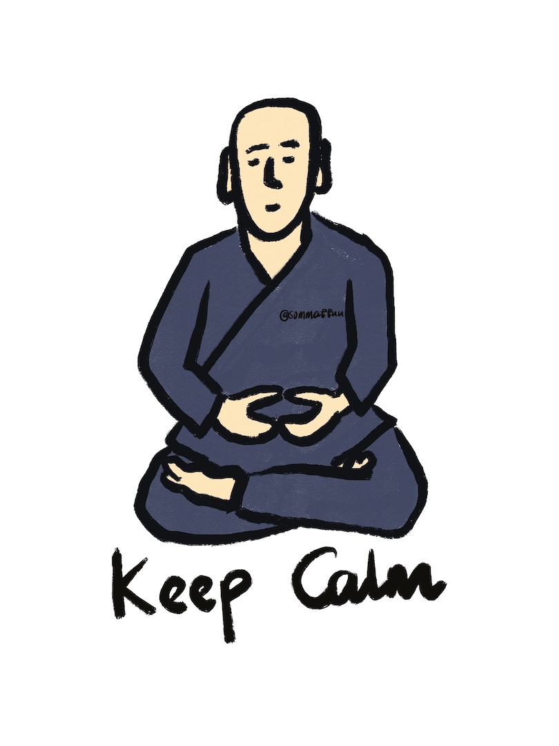 sommattuu's tweet image. Newton's third law of motion: for every action, there is an equal and opposite reaction. So #KeepCalm and get out of the action-reaction cycles. #illustration #cartoon