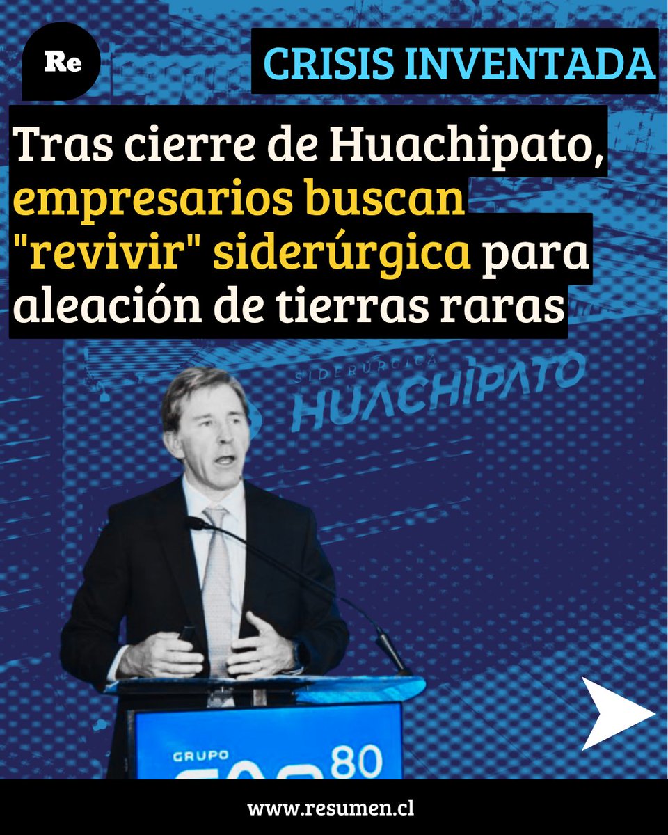 🔴 Tras el cierre de la Huachipato, el grupo CAP busca reactivar sus instalaciones mediante un proyecto ligado a la producción de aleaciones de tierras raras, en alianza con Aclara Resources.  🔹 resumen.cl/articulos/cris…