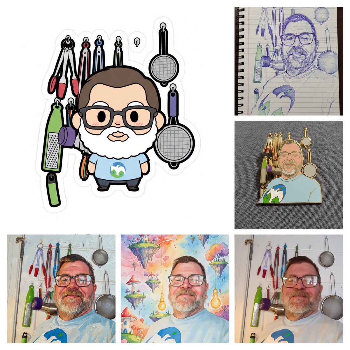 p_drent's tweet image. One Selfie ~ 5 AI Versions

#collage #AI #selfiesof2026 #single #gaybearsofinstagram #gaybearsofbluesky #gaybearsofX #gaybearsoffacebook  #gaybears #chubbybear #gayswithbeards #beardedbear #ThisIsWhat61LooksLike