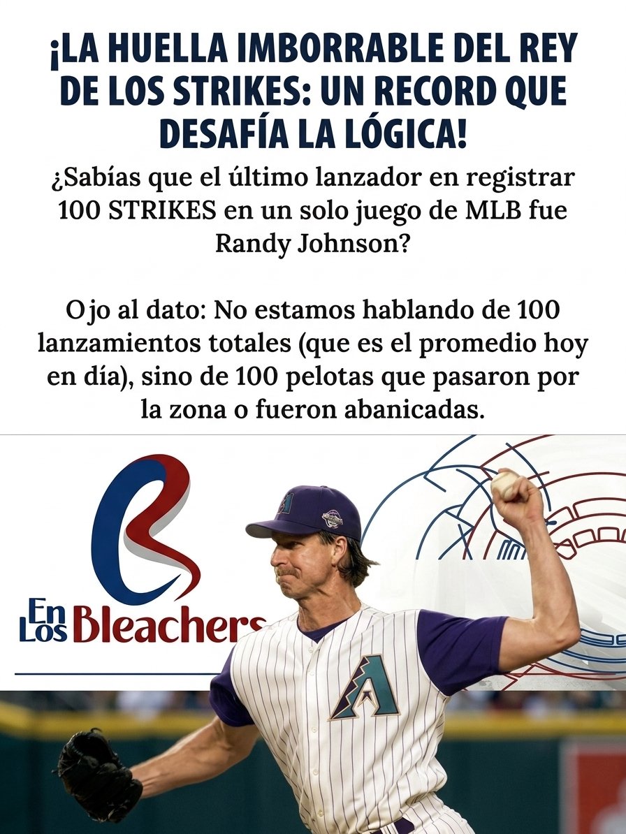 enlosbleachers's tweet image. Hoy en día cuidan a los pitchers como si fueran de cristal.
​Pero Randy Johnson una vez lanzó 100 STRIKES en UN SOLO JUEGO. No pitcheos totales... STRIKES. 
​¿Veremos esto de nuevo en la era de los analíticos?
​👇 RT si crees que es IMPOSIBLE.
​#MLB #RandyJohnson #Béisbol