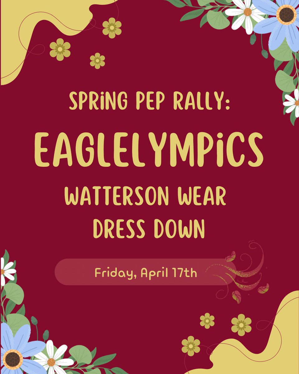 BWHSNation's tweet photo. This Friday! 🦅🌷 https://t.co/jhPc87cDKf