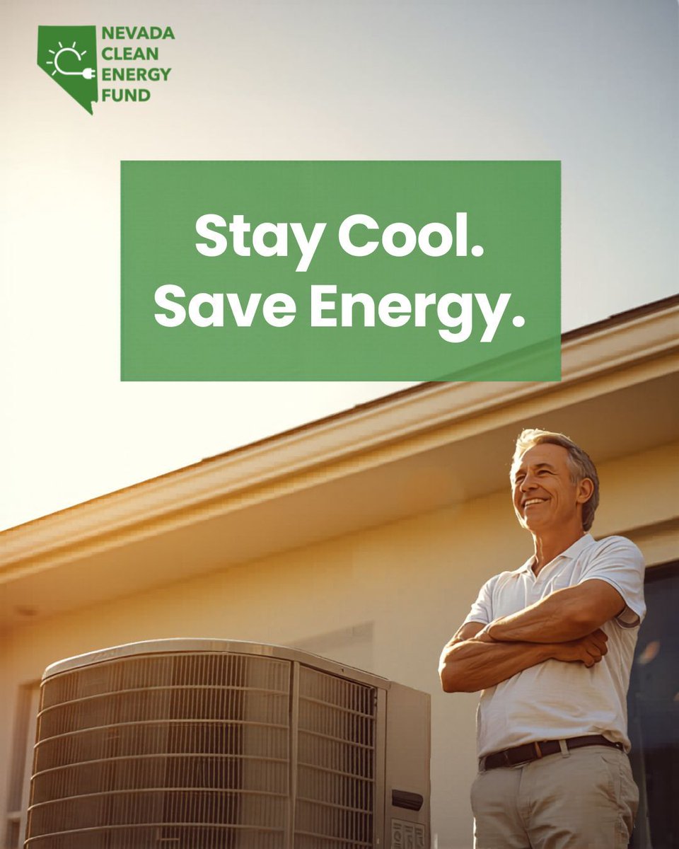 NevadaCEF's tweet image. As Nevadans faced hot temperatures last month, we helped 9 families upgrade their air conditioning units. Prepare for warmer weather, keep energy costs down, and stay comfortable: nevadacef.org/energy-saving-…
#EnergyEfficiency #NevadaEnergy #EnergySavings #CleanEnergy