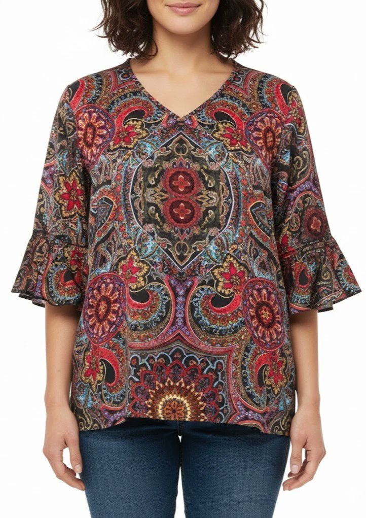 LucyMORT14's tweet image. Check out Boho Paisley Floral V-Neck Blouse XL Red Blue Ruffle Bell Sleeve Women's Top NEW ebay.us/m/bHJmSr #eBay via @eBay 

#ebay #blouse #fashion