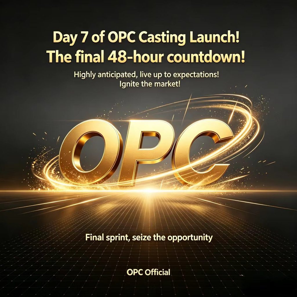 OPC_YYDS's tweet photo. 🔥 OPC Mint Day 7! Final 48H Ultimate Sprint!
Backed by the Fortress Plan & deflationary burn-to-mint model, OPC delivers on faith with strength, builds glory with consensus!
7 days of hype, legend in the making!
Last chance to mint, join us to reach the wealth peak and write a new Web3 myth! 🚀