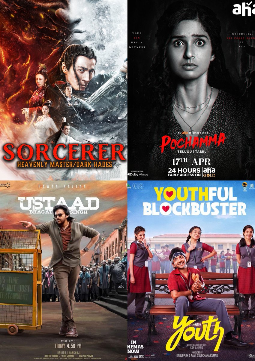 KUDALINGAM49671's tweet image. இந்த வார இறுதிக்கான தமிழ் மற்றும் தமிழ் பதிப்பில் வெளியான HD வரவுகள்….

1. #Youth - Netflix 

2 #pochamma Ep (1-05) - Aha 

3. #ustaadsinghbhagatsingh - Netflix

4. #SorcererHeavenlyMaster: Dark Hades - Lionesgateplay