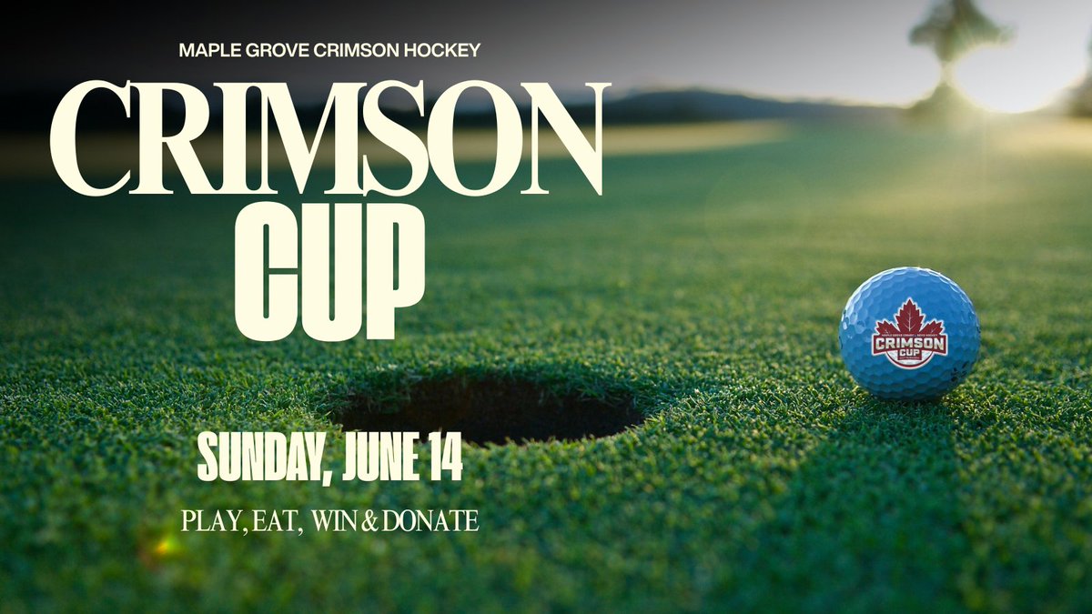 MGCrimsonHockey's tweet photo. Registration is OPEN for the Crimson Cup.
Grab your foursome and lock in your spot for a day on the course supporting Crimson Boys Hockey.
Spots will go faster than you think... don’t wait.

https://t.co/qWjzndYLKL https://t.co/o0nsvvNgU8