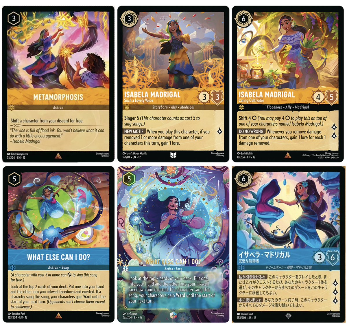 LORCANA ENCANTO ISABELA new cards Are these everything we got so far??? #IsabelaMadrigal LORCANA ENCANTO ISABELA new cards Are these everything we got so far??? #IsabelaMadrigal