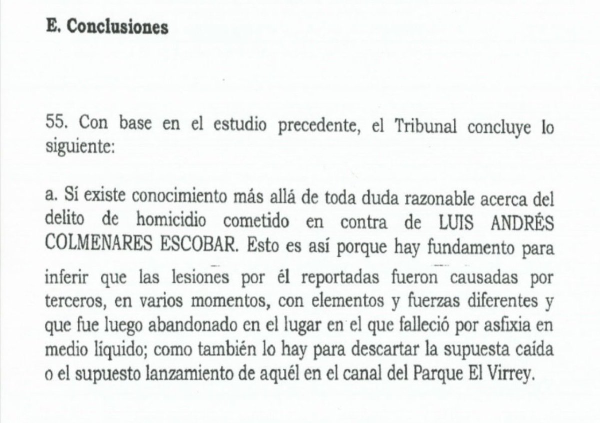 lcolmenaresr's tweet photo. #LaOpinionDeColmenares         
Hubo homicidio, Asi lo estableció una sala del tribunal de Bogotá.
Lo que sucedió fue que @FiscaliaCol no fue capaz de establecer las responsabilidades del crimen. 
Eso es distinto. https://t.co/kbgzMpOKxc