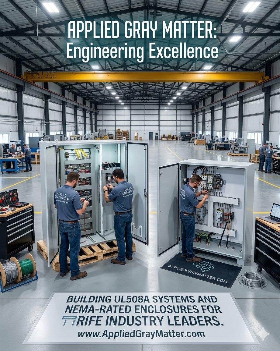 appliedgraymatt's tweet image. At AppliedGrayMatter.com, we take pride in our UL508A certified panel fabrication shop, where we build industrial control panels to the highest safety standards set by Underwriters Laboratories (UL).

(315) 878-2372

#controlpanels #controlsystems #UL508A