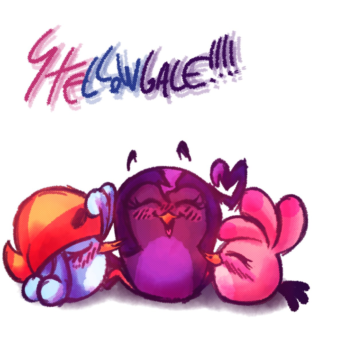 willowgoncalvo's tweet photo. Lowkee am a bit tired but instead of sleeping I decided to do some random AB Stella polyship art
(Reminder that this is not canon to my AU, Willow is still with Poppy/Dahlia and Stella/Gale are a mono-couple, just wanted to draw sum silly)
#AngryBirdsFART #angrybirdsstella https://t.co/uHqJSdm6D1